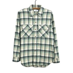 Aritzia Tna Womens XXS Oversized Shirt Jacket Button-Up Shacket Blue Plaid Fall